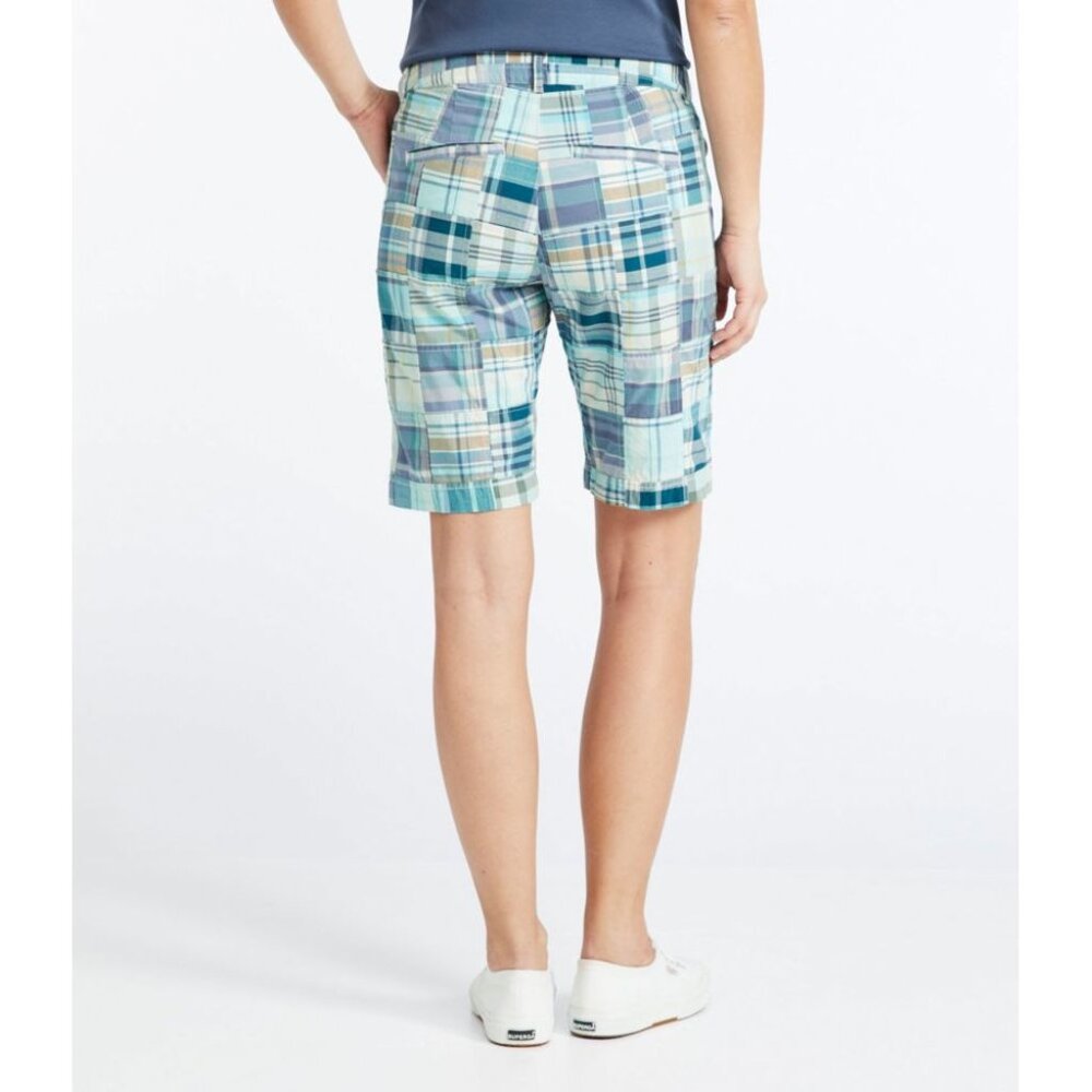 NWT LL Bean Womens Size 2 Multicolor Washed Patchwork Bermuda Shorts NEW - Picture 6 of 6
